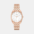 Women Quartz White Dial Analog Stainless Steel Watch TWTL14102