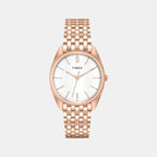 Women Quartz White Dial Analog Stainless Steel Watch TWTL14102