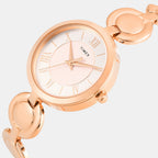 Women Quartz Pink Dial Analog Brass Watch TWTL16401T