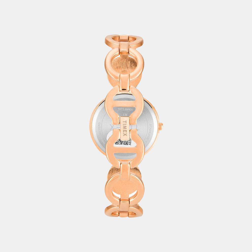 Women Quartz Pink Dial Analog Brass Watch TWTL16401T
