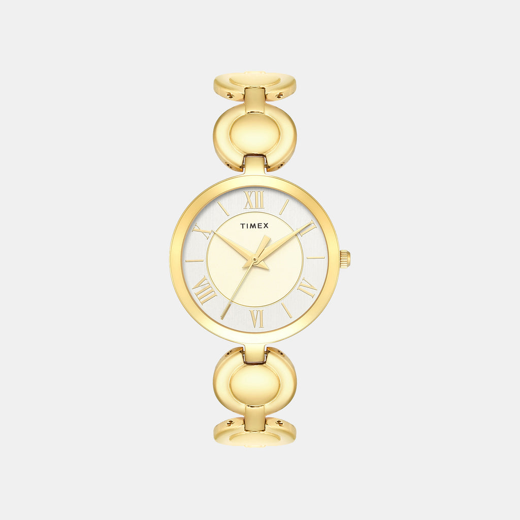 Women Quartz Champagne Dial Analog Brass Watch TWTL16402T