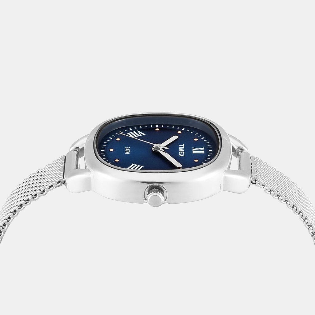 Trendline Women Quartz Blue Dial Analog Stainless Steel Watch TWTL16500T
