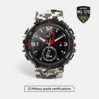 T-rex Men Quartz Green Dial Digital Silicone Watch T-rex Camo Green