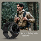 T-rex Men Quartz Black Dial Digital Silicone Watch T-rex Pro Black