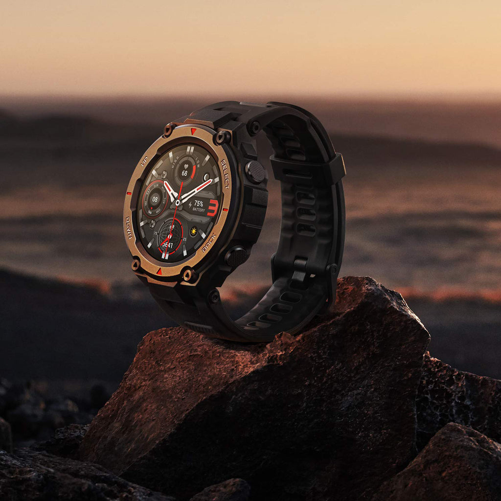 T-rex Men Quartz Black Dial Digital Silicone Watch T-rex Pro Black