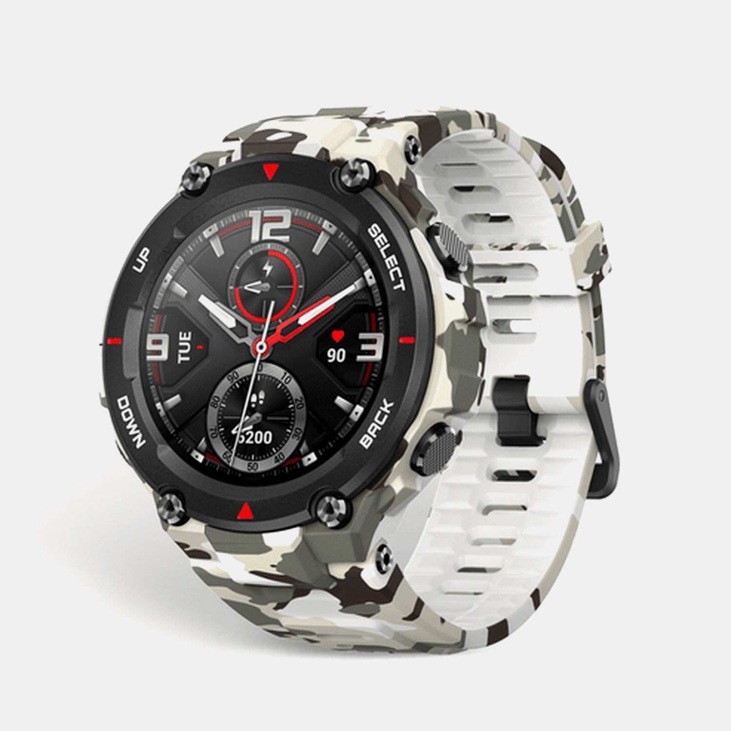 T-rex Men Quartz Green Dial Digital Silicone Watch T-rex Camo Green
