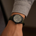 Men Quartz Green Dial Analog Nylon Watch TERRAIN-GREEN