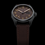 Terrain Men Quartz Brown Dial Analog Fabric Watch