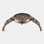 Trendline Women Quartz Brown Dial Multi-Function Stainless Steel Watch TWEL18722