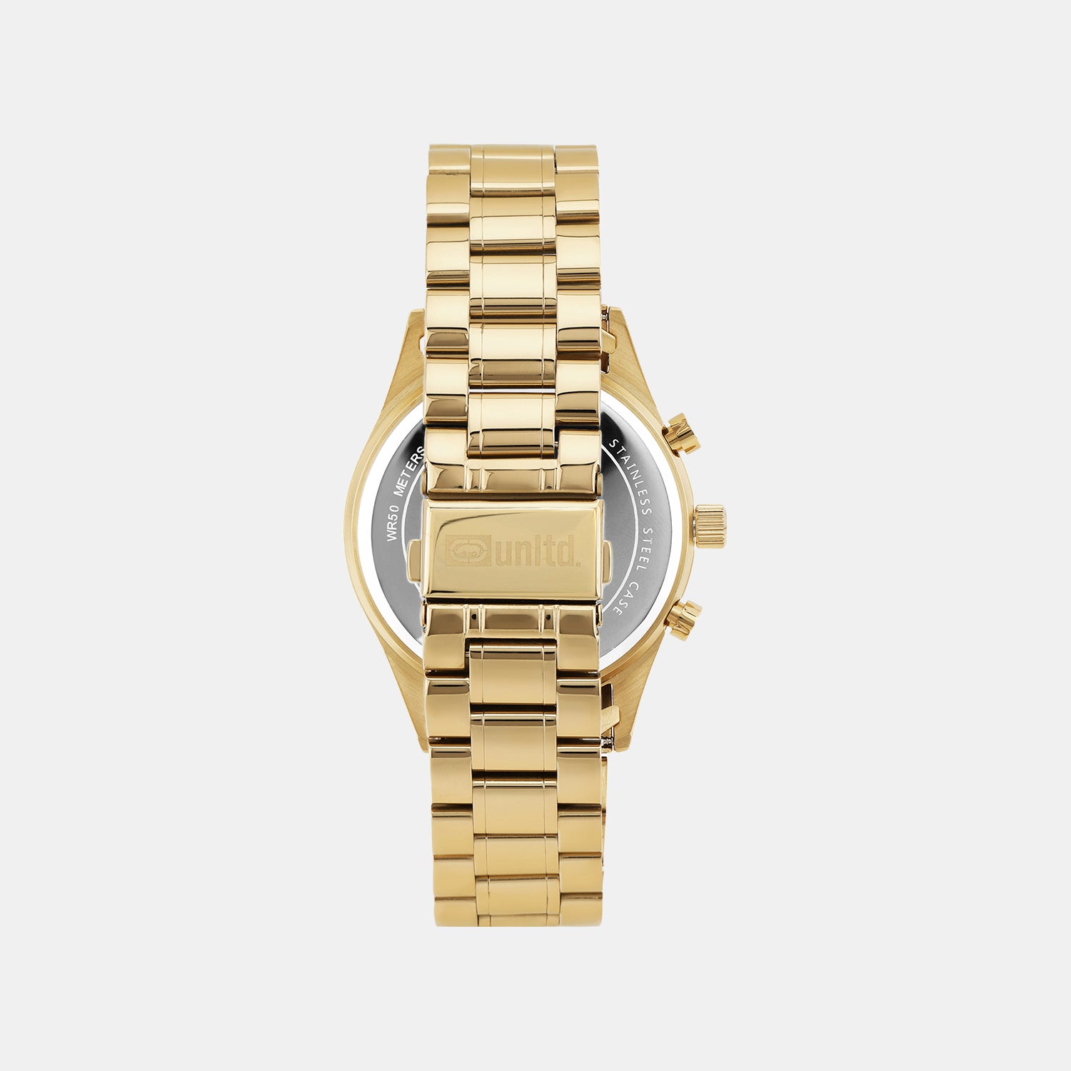 Men Quartz Gold Dial Multi-Function Stainless Steel Watch UNG010002