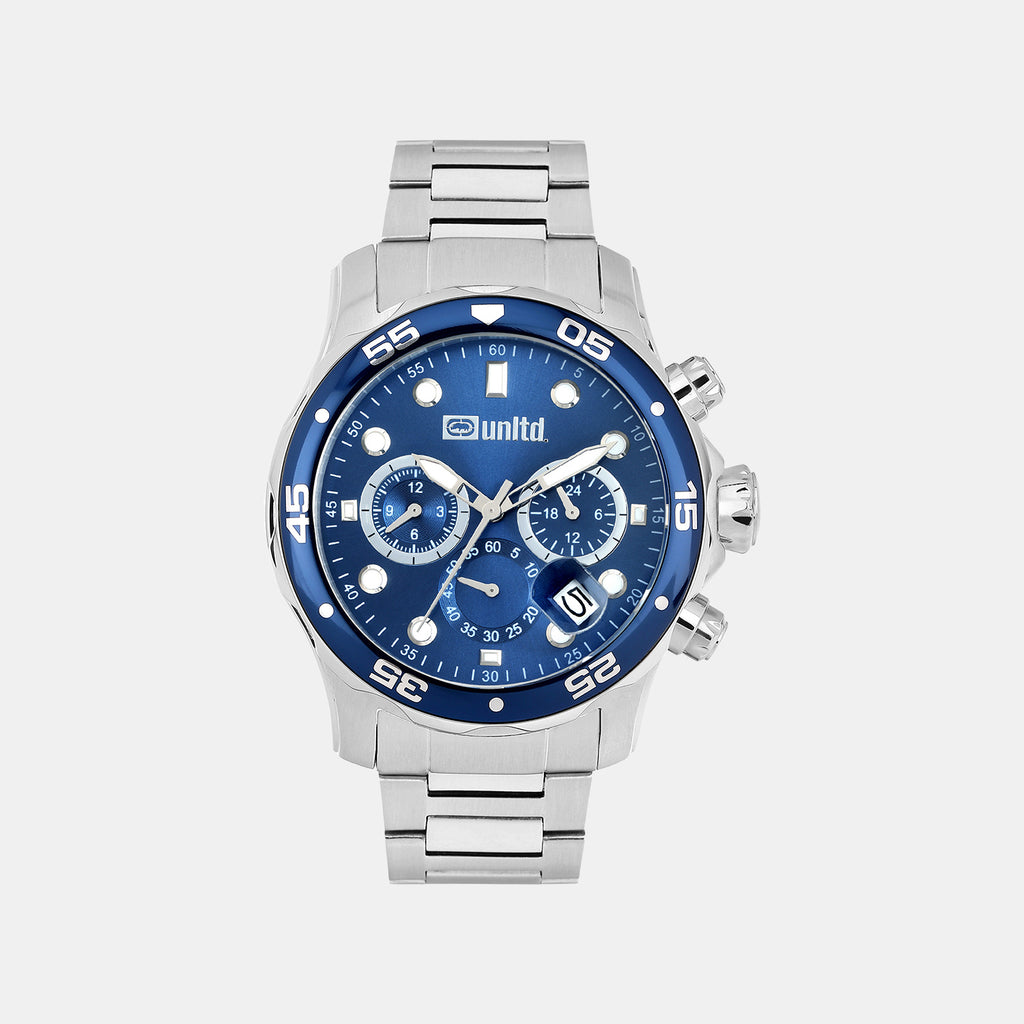 Women Quartz Blue Dial Multi-Function Stainless Steel Watch UNG020001