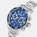 Women Quartz Blue Dial Multi-Function Stainless Steel Watch UNG020001