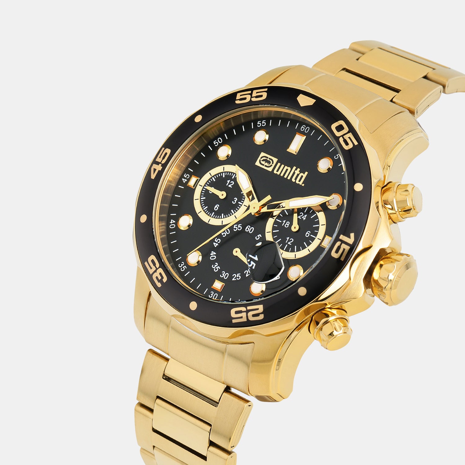 Women Quartz Black Dial Multi-Function Stainless Steel Watch UNG020002