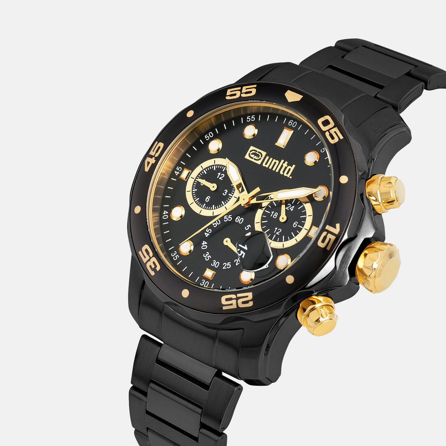 Women Quartz Black Dial Multi-Function Stainless Steel Watch UNG020003