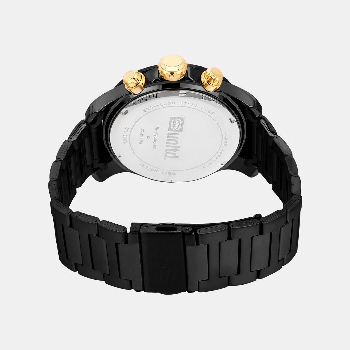 Women Quartz Black Dial Multi-Function Stainless Steel Watch UNG020003