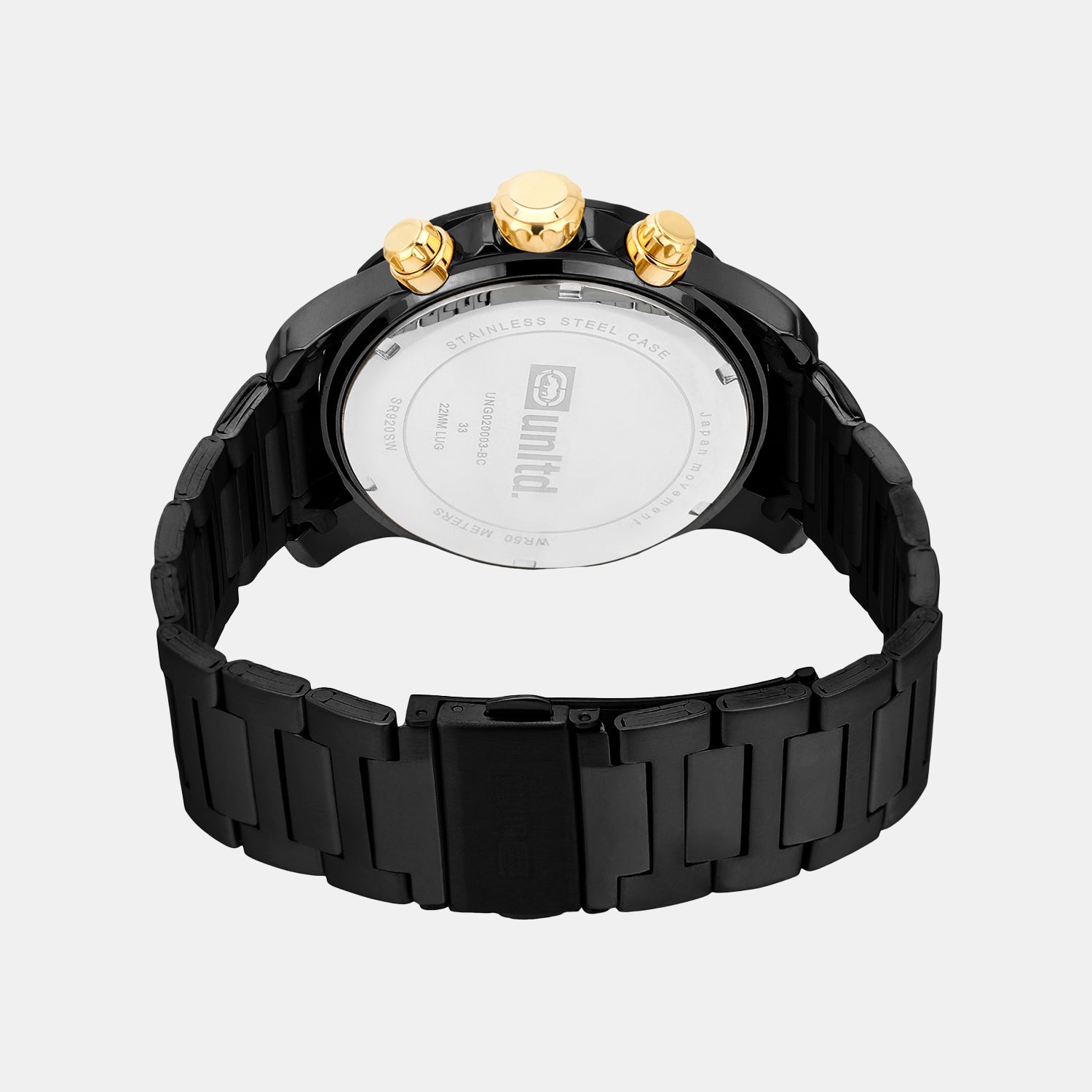 Women Quartz Black Dial Multi-Function Stainless Steel Watch UNG020003