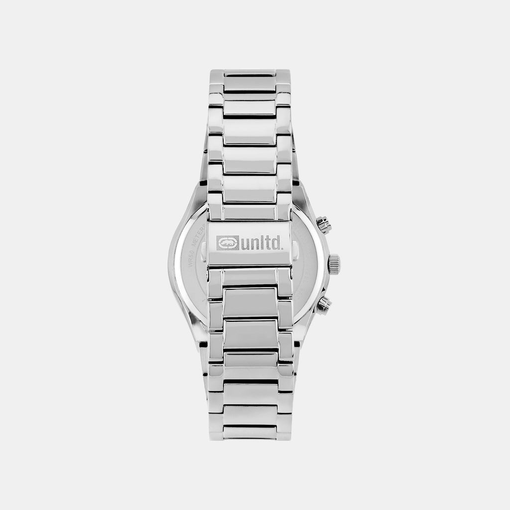 Men Quartz Black Dial Multi-Function Stainless Steel Watch UNG030001