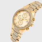 Men Quartz Gold Dial Multi-Function Stainless Steel Watch UNG030002