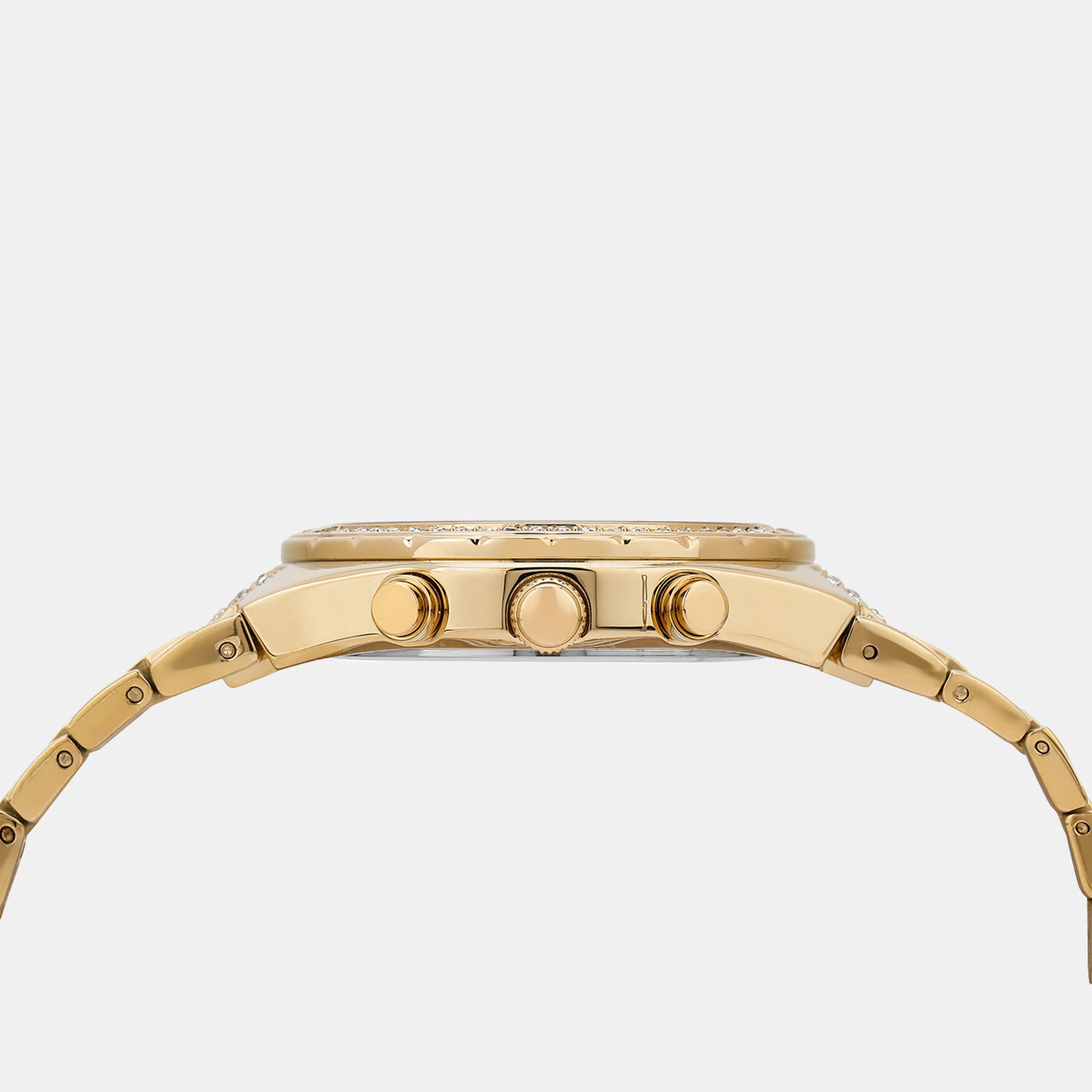 Men Quartz Gold Dial Multi-Function Stainless Steel Watch UNG030002