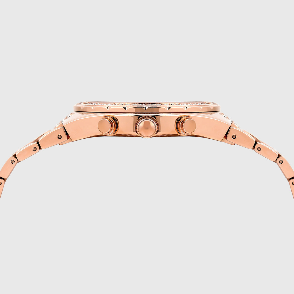 Men Quartz Rose Gold Dial Multi-Function Stainless Steel Watch UNG030003