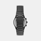 Men Quartz Black Dial Multi-Function Stainless Steel Watch UNG030004