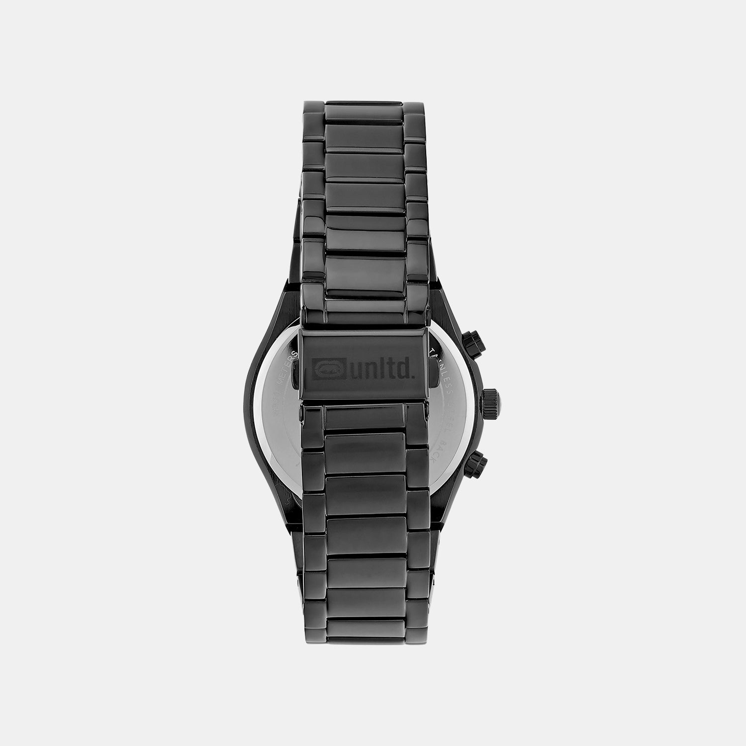 Men Quartz Black Dial Multi-Function Stainless Steel Watch UNG030004