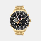 Men Quartz Black Dial Analog-digital Stainless Steel Watch UNG040002