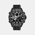 Men Quartz Black Dial Analog-digital Stainless Steel Watch UNG040003