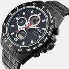 Men Quartz Black Dial Analog-digital Stainless Steel Watch UNG040003