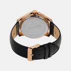 Men Quartz White Dial Analog Leather Watch UNG060002