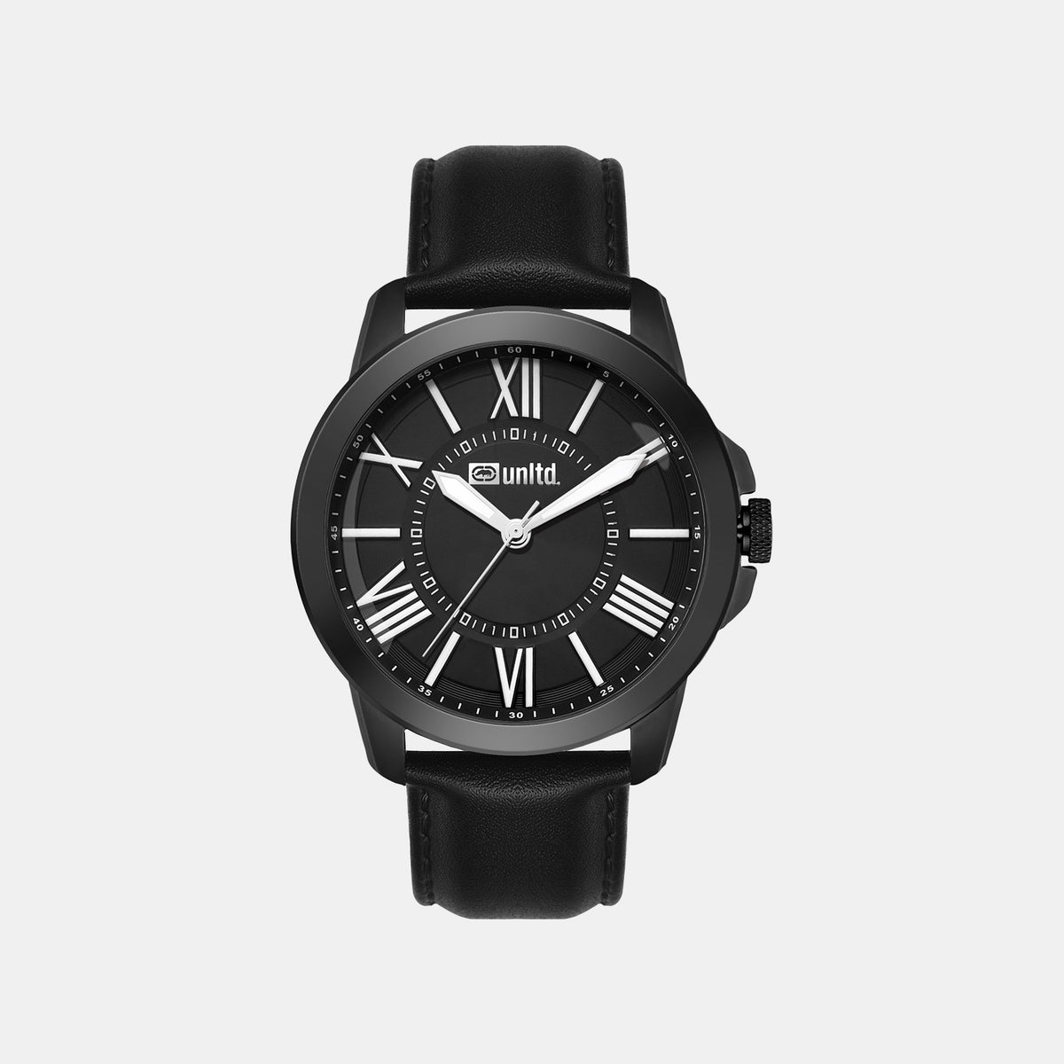 Men Quartz Black Dial Analog Leather Watch UNG060003