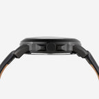 Men Quartz Black Dial Analog Leather Watch UNG060003