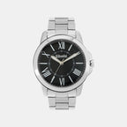 Men Quartz Black Dial Analog Stainless Steel Watch UNG060004