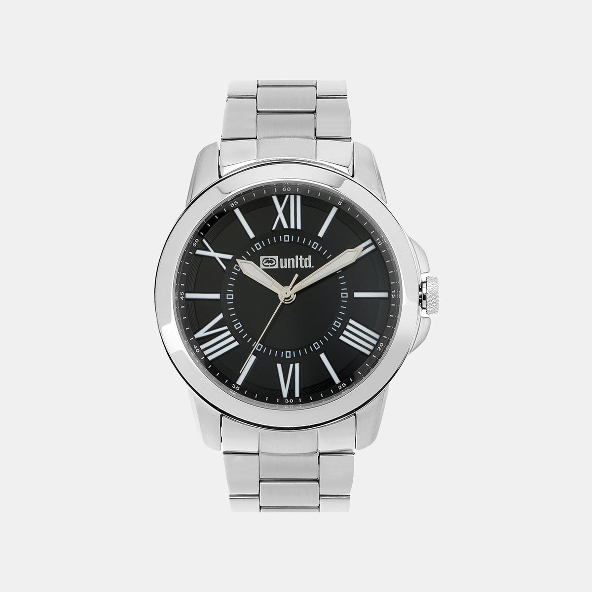Men Quartz Black Dial Analog Stainless Steel Watch UNG060004