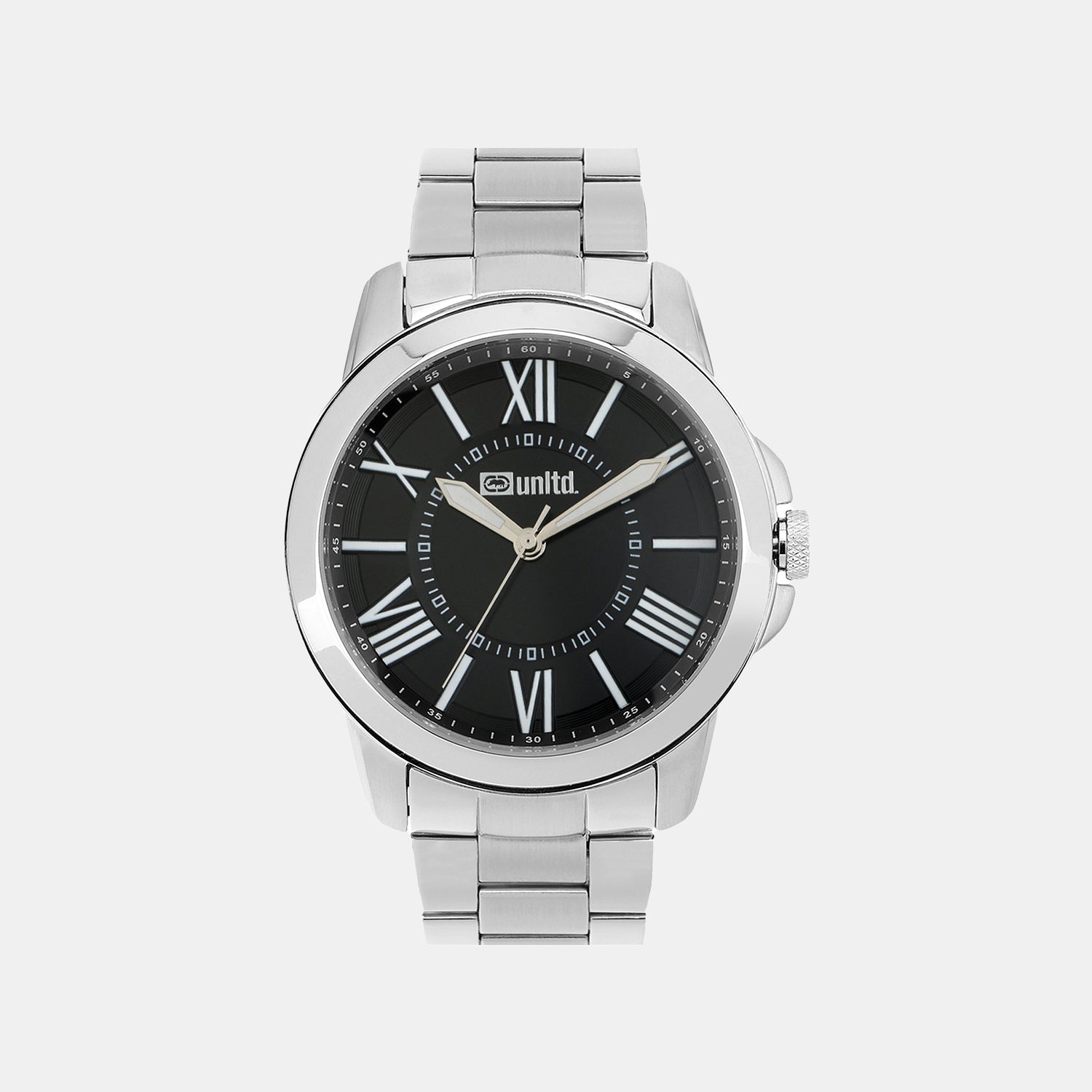Men Quartz Black Dial Analog Stainless Steel Watch UNG060004