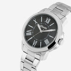 Men Quartz Black Dial Analog Stainless Steel Watch UNG060004
