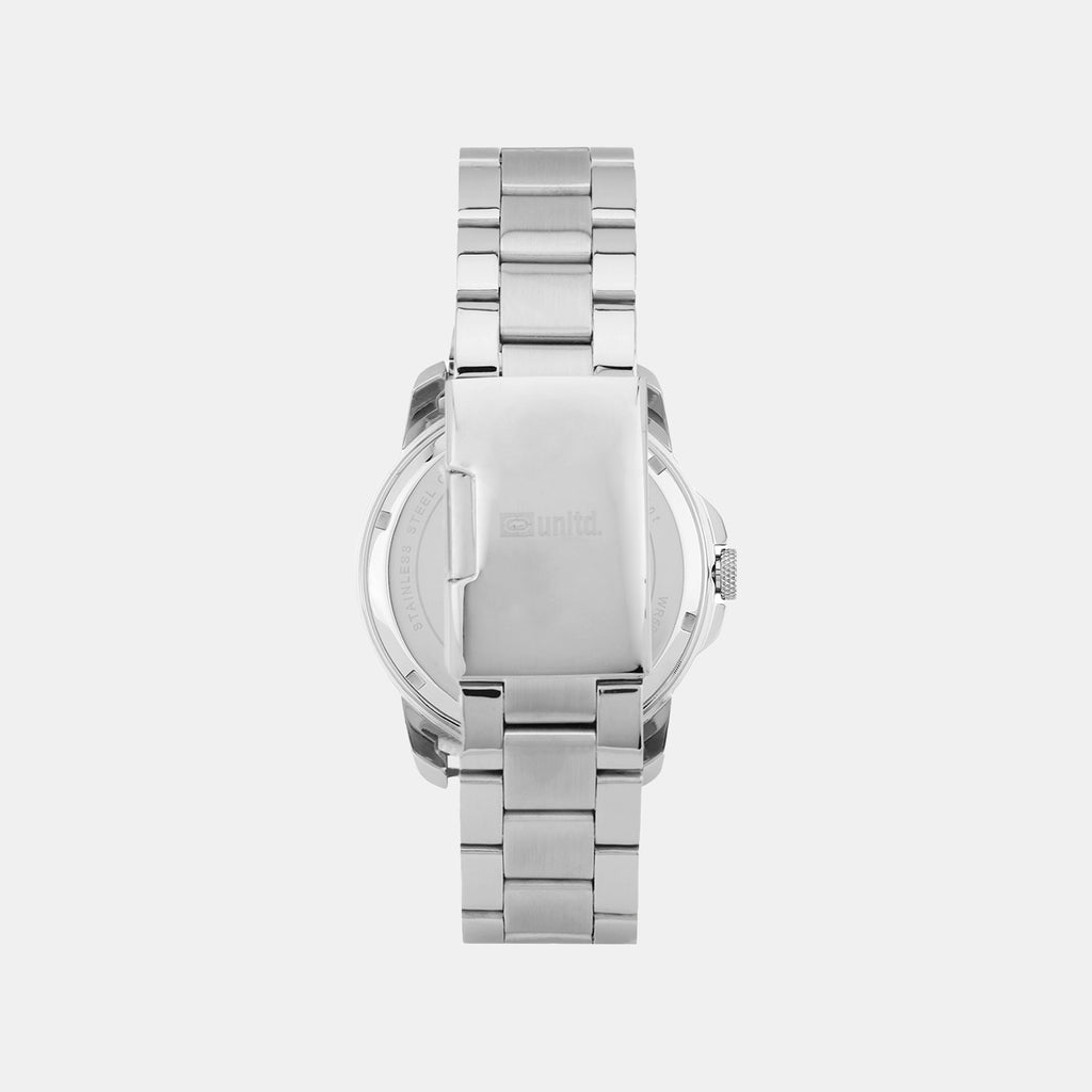 Men Quartz Black Dial Analog Stainless Steel Watch UNG060004