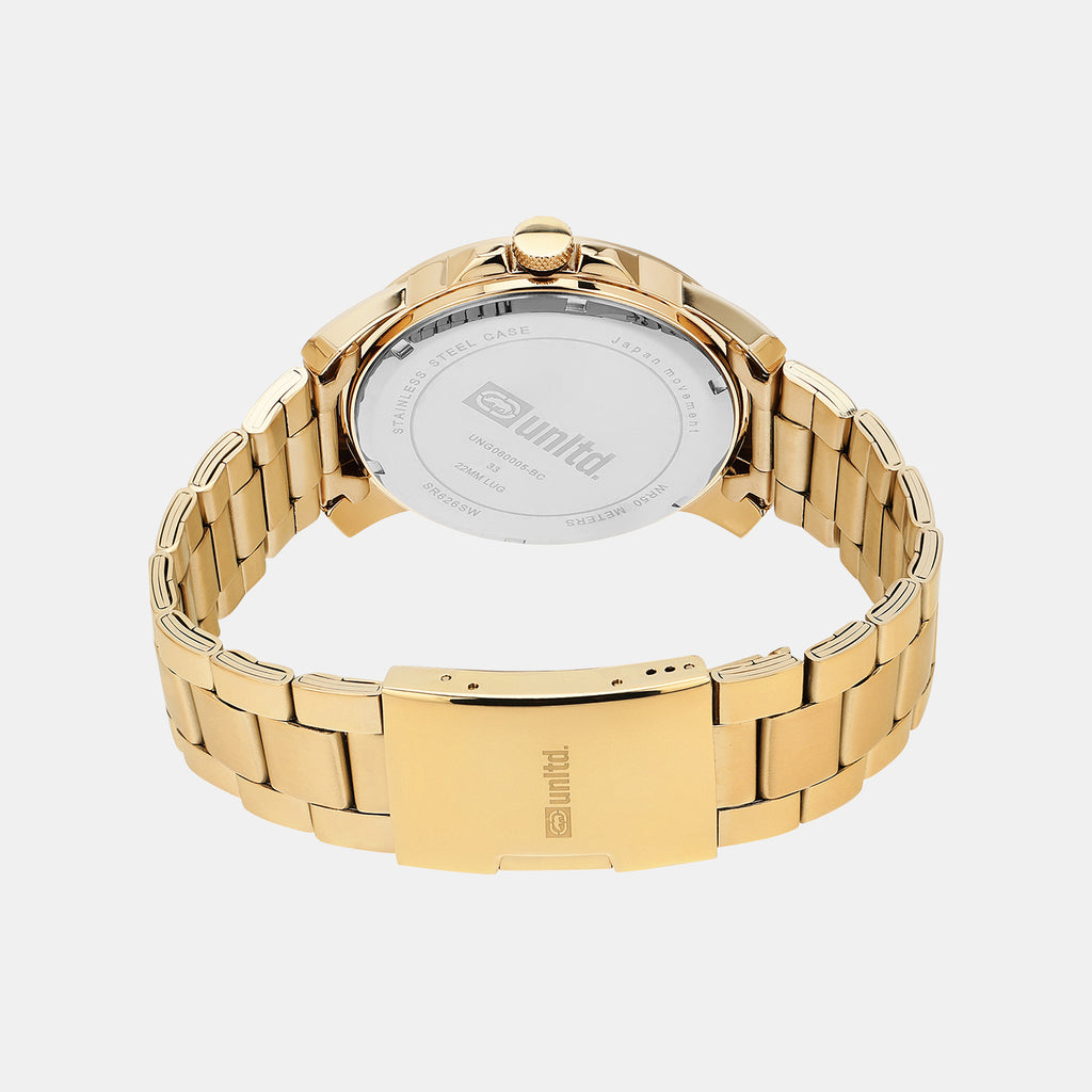 Men Quartz White Dial Analog Stainless Steel Watch UNG060005