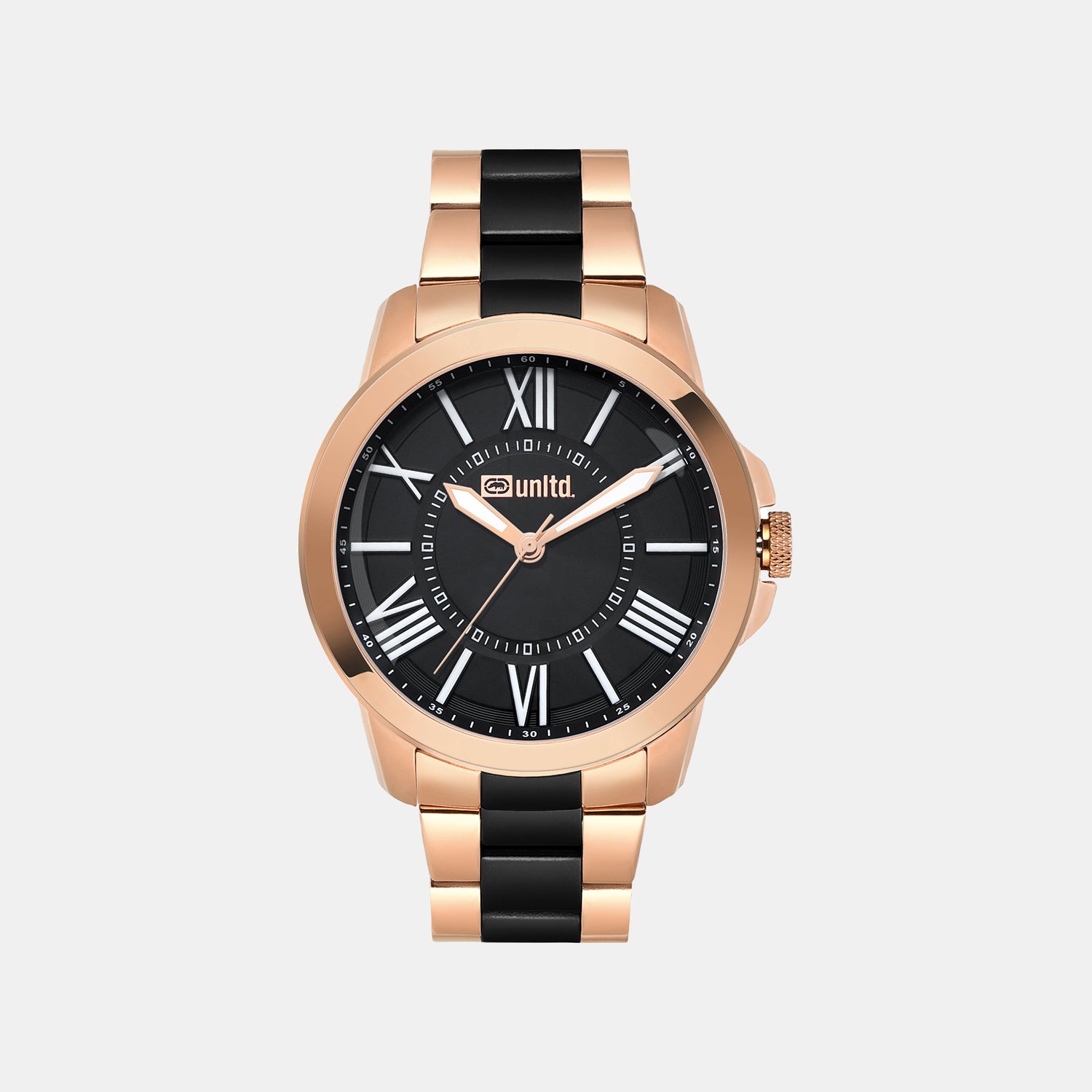 Men Quartz Black Dial Analog Stainless Steel Watch UNG060008