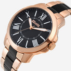Men Quartz Black Dial Analog Stainless Steel Watch UNG060008