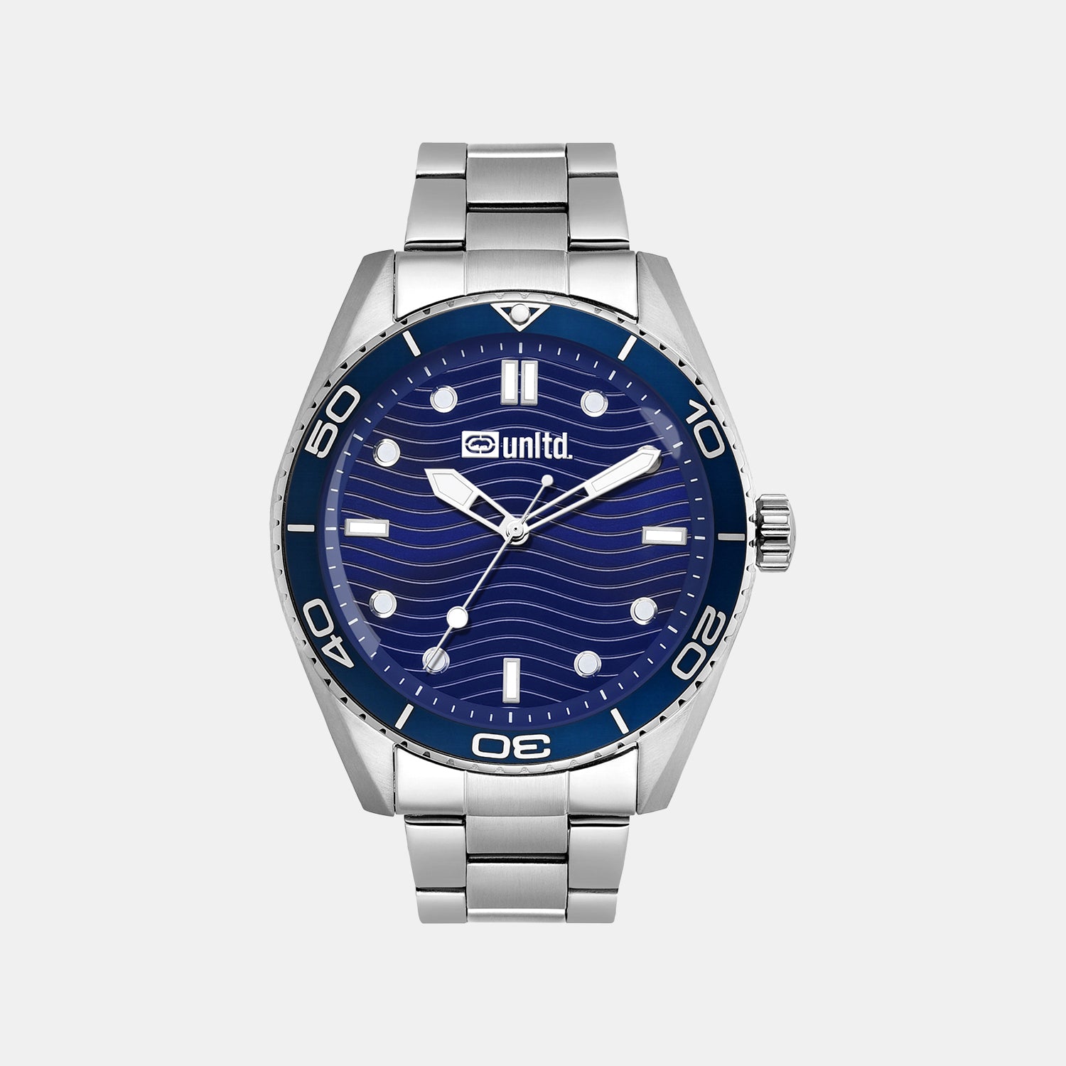 Men Quartz Blue Dial Analog Stainless Steel Watch UNG070002