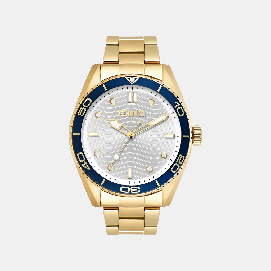 Men Quartz White Dial Analog Stainless Steel Watch UNG070003