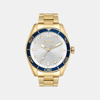 Men Quartz White Dial Analog Stainless Steel Watch UNG070003