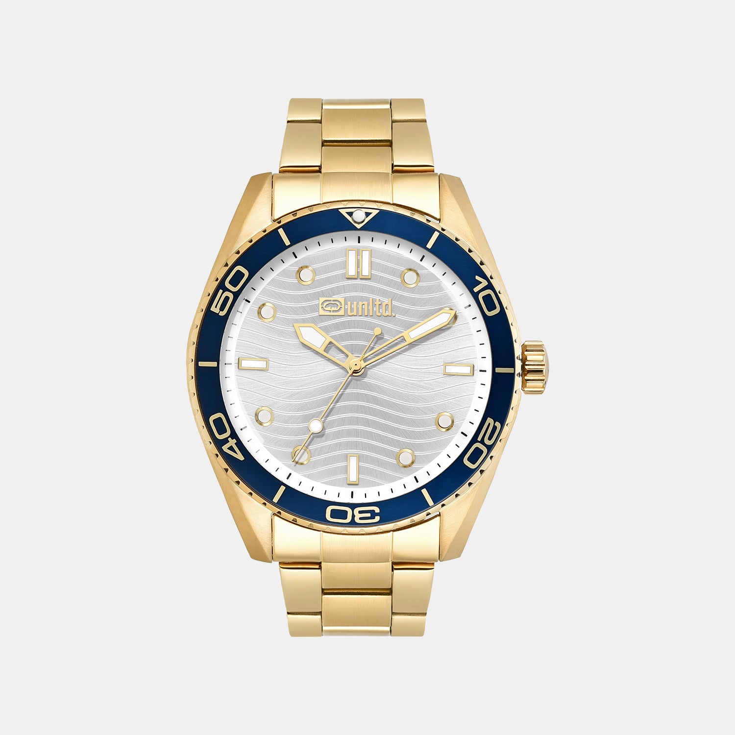Men Quartz White Dial Analog Stainless Steel Watch UNG070003