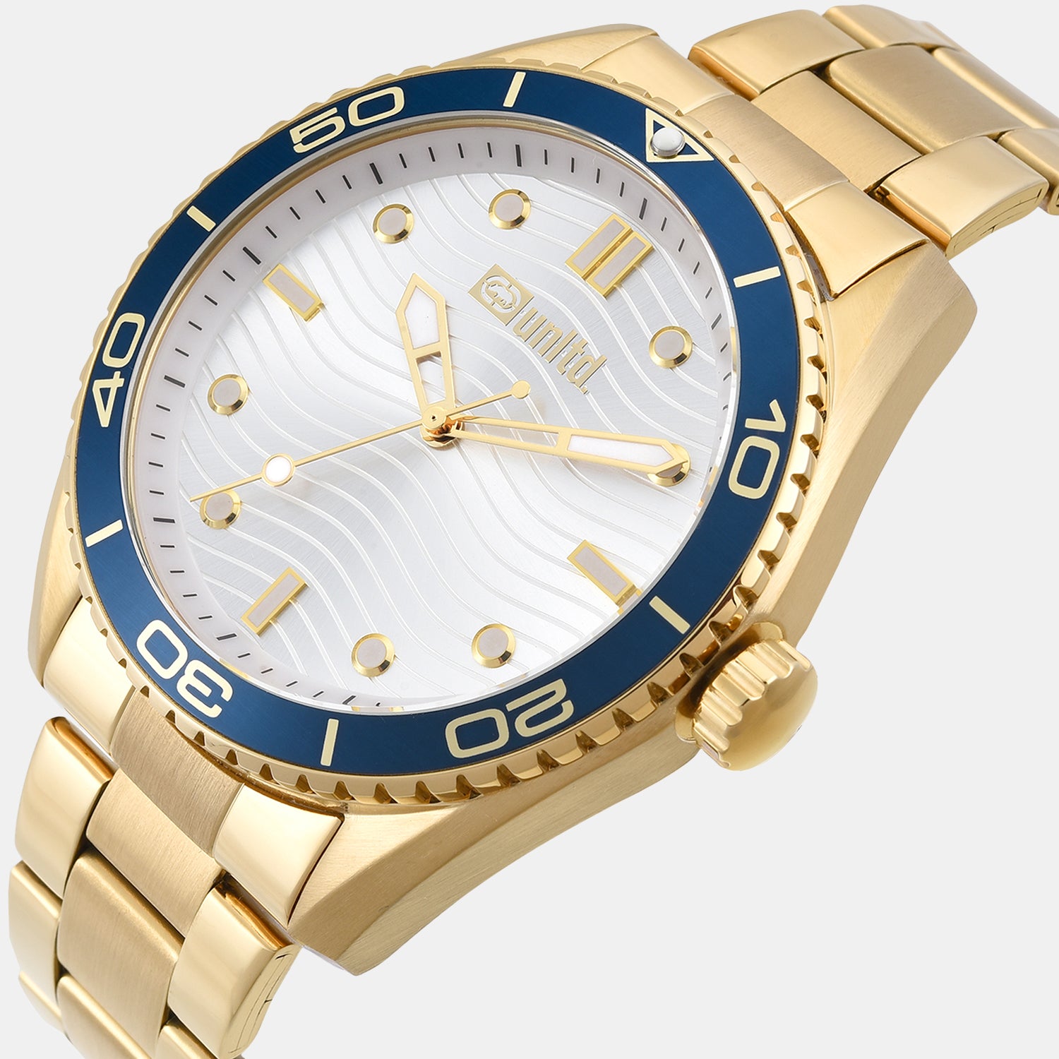 Men Quartz White Dial Analog Stainless Steel Watch UNG070003