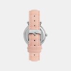 Women Quartz Pink Dial Analog Leather Watch UNL010001