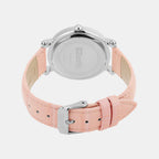 Women Quartz Pink Dial Analog Leather Watch UNL010001