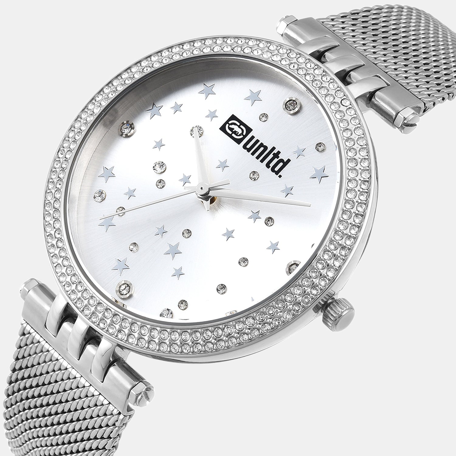 Women Quartz Silver Dial Analog Stainless Steel Watch UNL030001