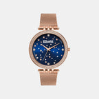 Women Quartz Blue Dial Analog Stainless Steel Watch UNL030003