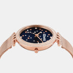 Women Quartz Blue Dial Analog Stainless Steel Watch UNL030003